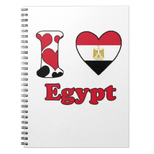 I KÄRLEK EGYPTEN ANTECKNINGSBOK MED SPIRAL