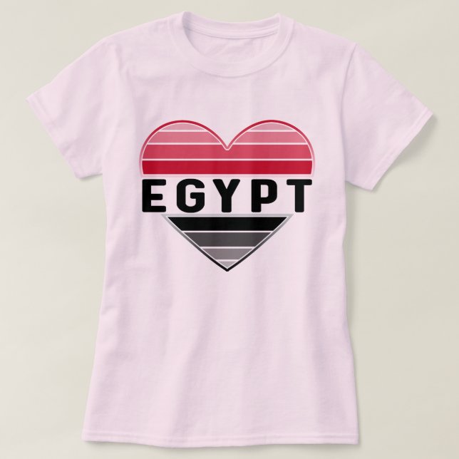 I Kärlek Egypten, egyptiskt hjärta T Shirt (Design framsida)
