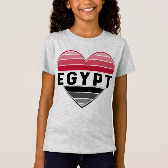 I Kärlek Egypten, egyptiskt hjärta T Shirt (Framsida)