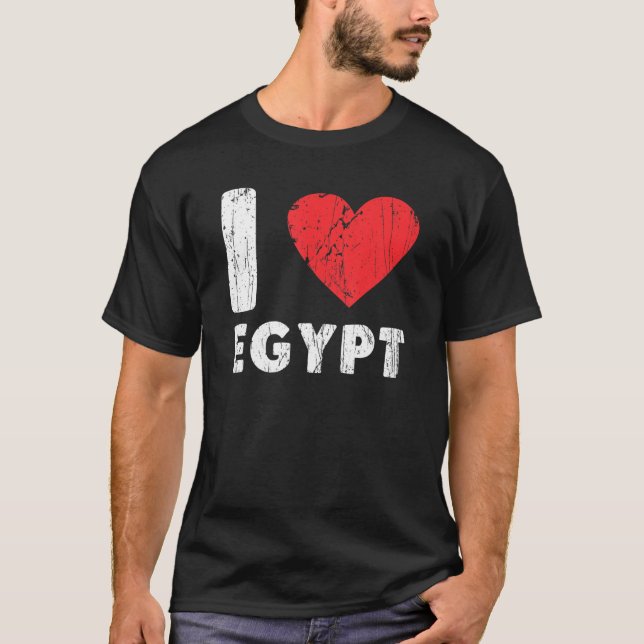 I Kärlek Egypten I Heart Egypten Family Travel Egy T Shirt (Framsida)