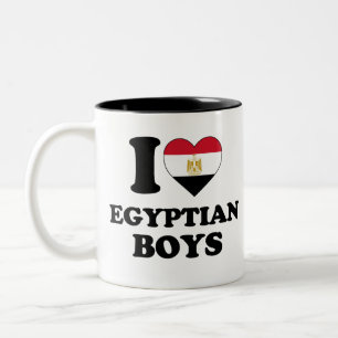 I kärlek Egyptian Boys Två-Tonad Mugg