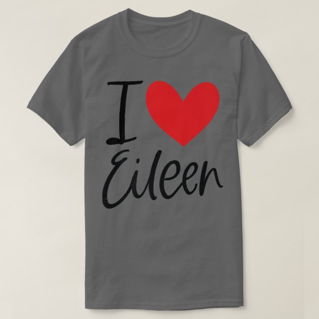 I Kärlek Eileen Namn Personlig Girl Woman Bff Fri T Shirt (Design framsida)