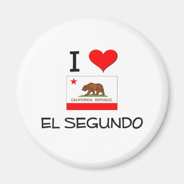 I Kärlek EL SEGUNDO California Magnet (Framsidan)