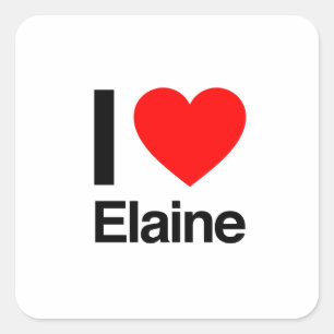 i kärlek elaine fyrkantigt klistermärke