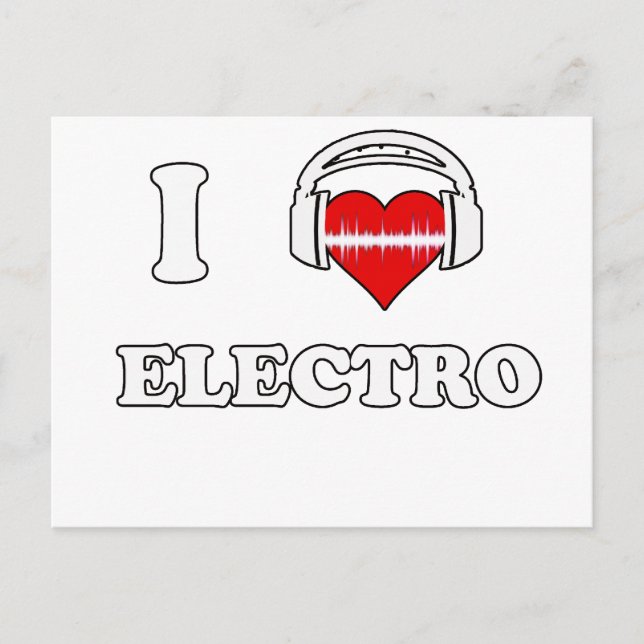 I Kärlek Electro Vykort (Framsida)