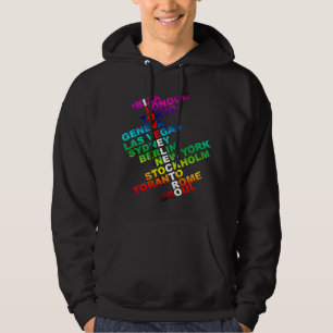 I Kärlek Electro Worldwide Sweatshirt Med Luva