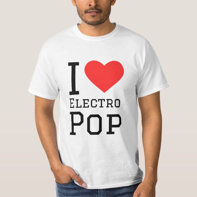 I kärlek elektropop t shirt (Framsida)