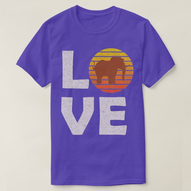 I Kärlek Elephants Funny Elephant - 2 T Shirt (Design framsida)