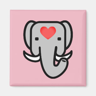 I Kärlek Elephants Magnet