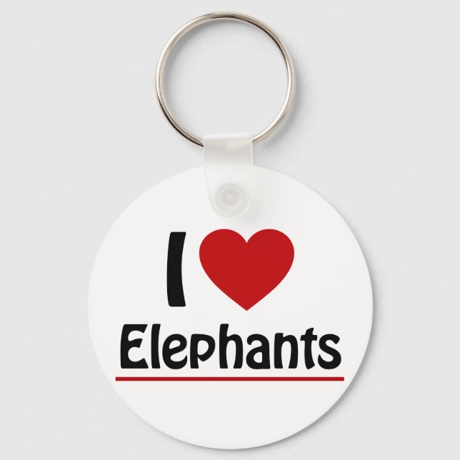 I kärlek Elephants Nyckelring (Framsida)