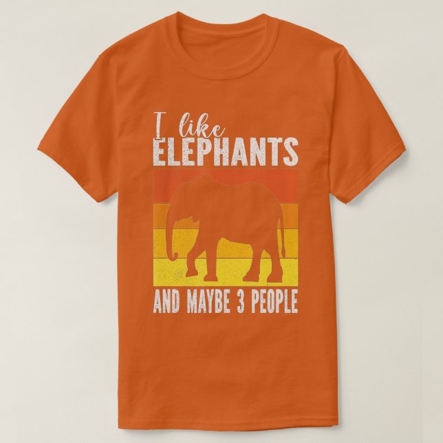 I Kärlek Elephants och kanske tre personer för ele T Shirt (Design framsida)