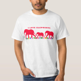I Kärlek Elephants (Röda) T Shirt
