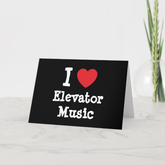 I kärlek Elevator Music anpassningsbar personlig Kort (Framsida)