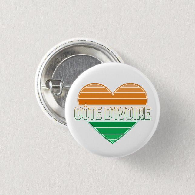 I Kärlek Elfenbenskusten Kusten, Elfenbenskustens  Knapp (Framsida & baksida)