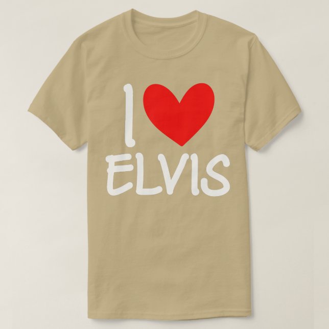 I Kärlek Elvis Namn Personlig Manar Guy BFF Friend T Shirt (Design framsida)