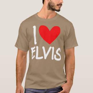 I Kärlek Elvis Namn Personlig Manar Guy BFF Friend T Shirt
