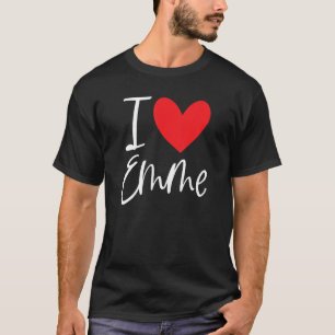 I Kärlek Emme Namn Personlig Girl Woman Bff Frien T Shirt