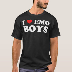I Kärlek Emo Boys Goth Grunge Alt 2000 s Punk Scen T Shirt