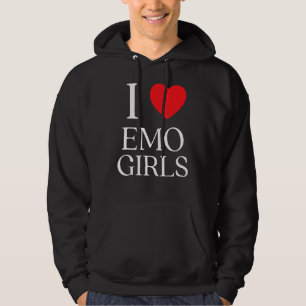 I Kärlek Emo Girls I Heart Emo Girls 6 Hoodie