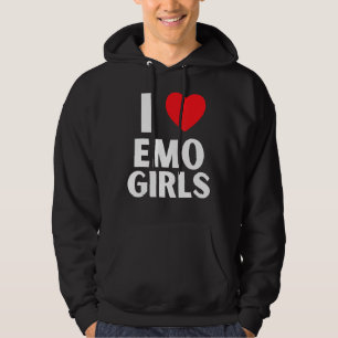 I Kärlek Emo Girls I Heart Emo Girls 8 Hoodie