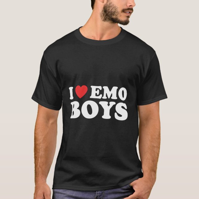 I Kärlek Emo I Han Emo E Gf T Shirt (Framsida)