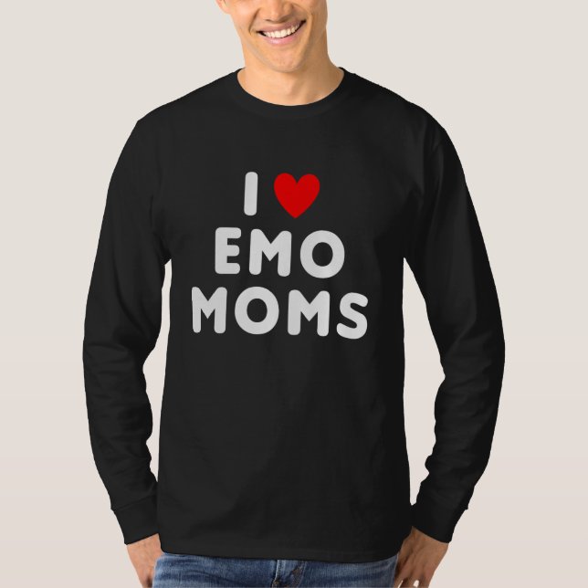 I Kärlek Emo Mammor Funny Red Heart 1 T Shirt (Framsida)