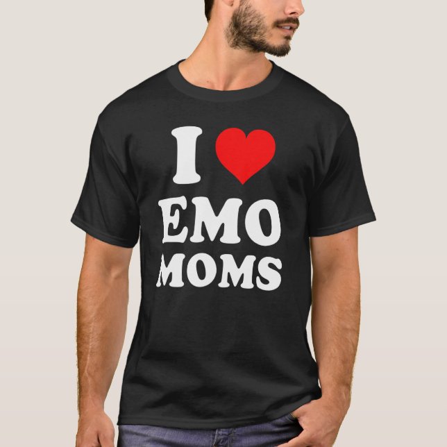 I Kärlek Emo Mammor T Shirt (Framsida)