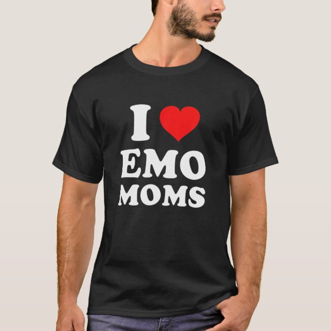 I Kärlek Emo Mammor T Shirt (Framsida)