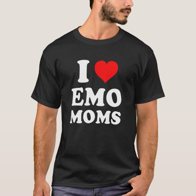 I Kärlek Emo Mammor T Shirt (Framsida)
