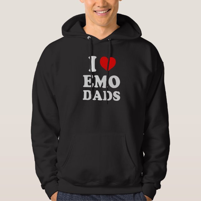 I Kärlek Emo Pappor Hoodie (Framsida)