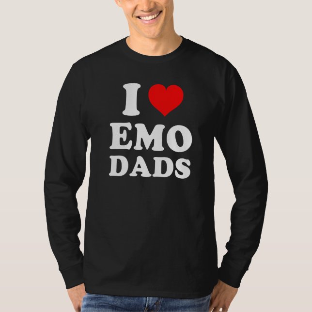 I Kärlek Emo Pappor T Shirt (Framsida)