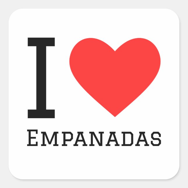 I kärlek empanadas fyrkantigt klistermärke (Framsida)