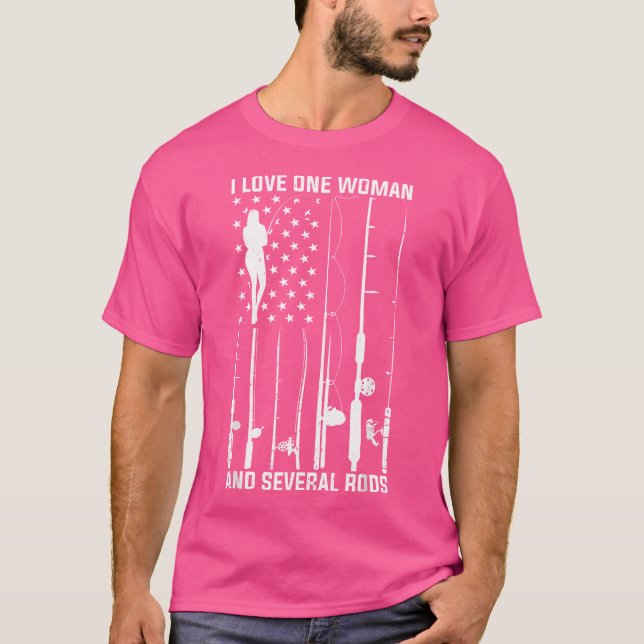 I Kärlek, en kvinna och flera fiskedödare, funny F T Shirt (Framsida)