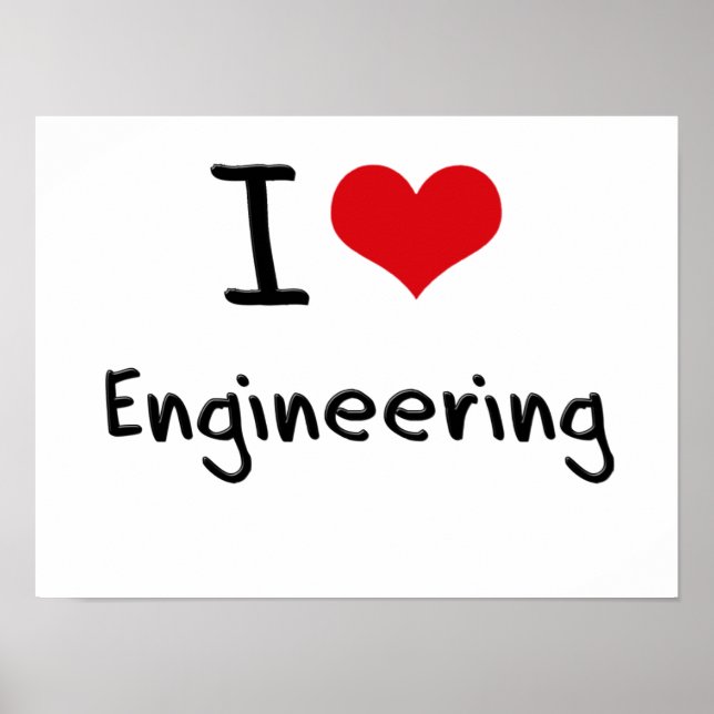 I kärlek Engineering Poster (Framsidan)