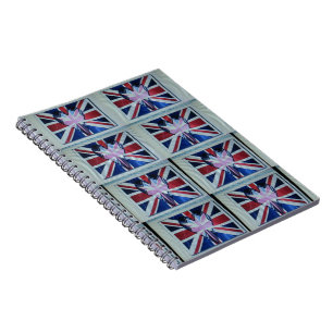 I Kärlek England Art Print Anteckningsbok Med Spiral