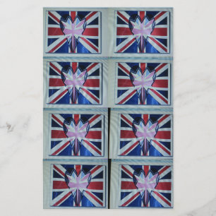 I Kärlek England Art Print Brevpapper