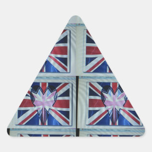 I Kärlek England Art Print Triangelformat Klistermärke