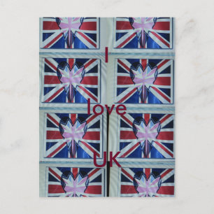 I Kärlek England Art Print Vykort