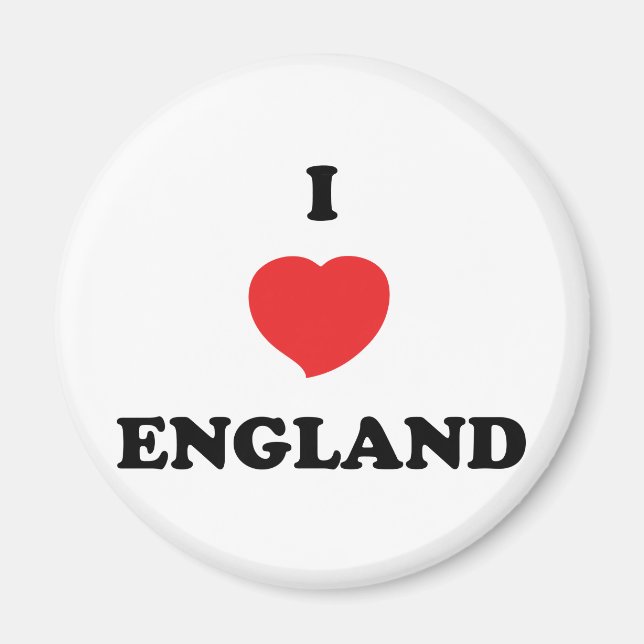 I KÄRLEK England Magnet (Framsidan)