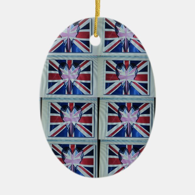 I kärlek England.png Julgransprydnad Keramik (Framsidan)