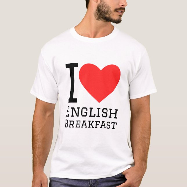 I kärlek English frukosten T Shirt (Framsida)