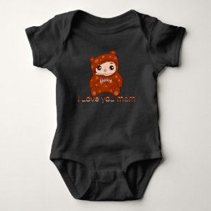 I kärlek er texten Mamma anpassningsbar  MAMMA Bab T Shirt