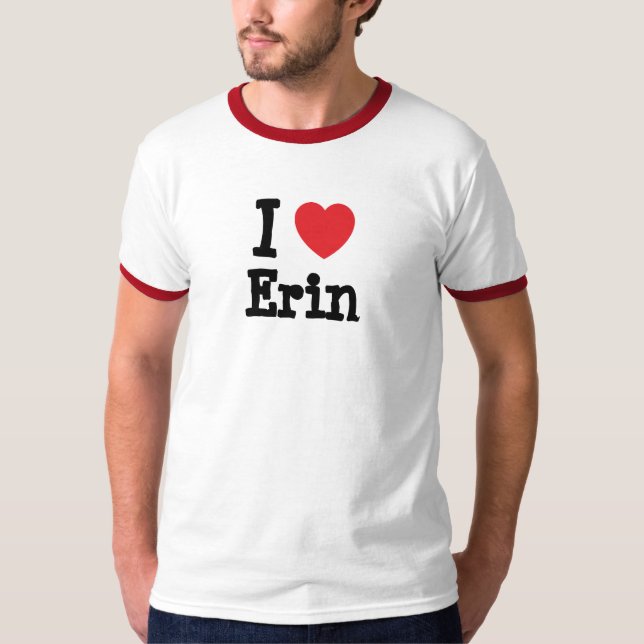 I kärlek Erin hjärta T-Shirt (Framsida)