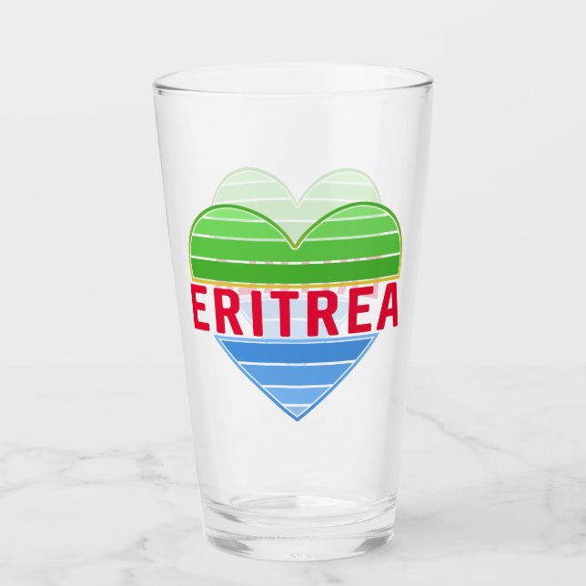 I Kärlek Eritrea, Eritrean Heart Glaskopp (Framsida)