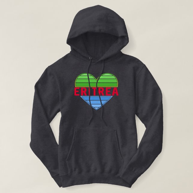 I Kärlek Eritrea, Eritrean Heart Hoodie (Design framsida)