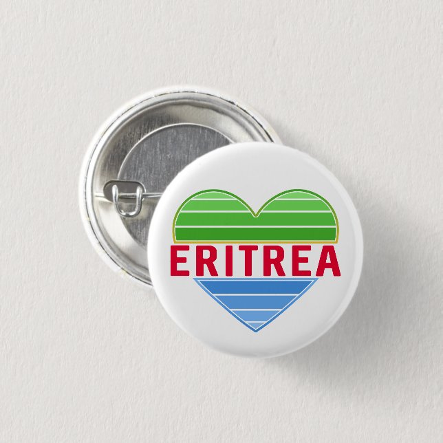 I Kärlek Eritrea, Eritrean Heart Knapp (Framsida & baksida)