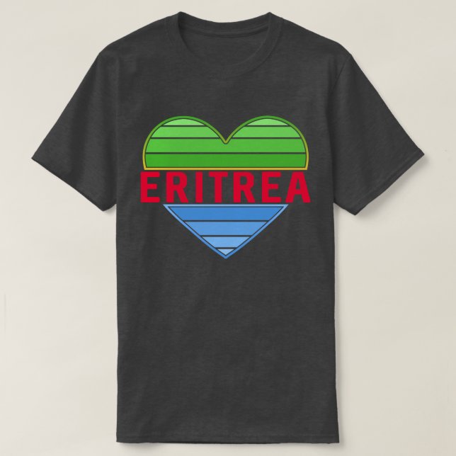 I Kärlek Eritrea, Eritrean Heart T Shirt (Design framsida)