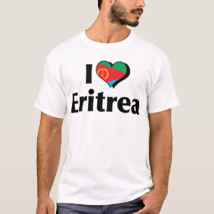 I Kärlek Eritrea Flagga Tee Shirt