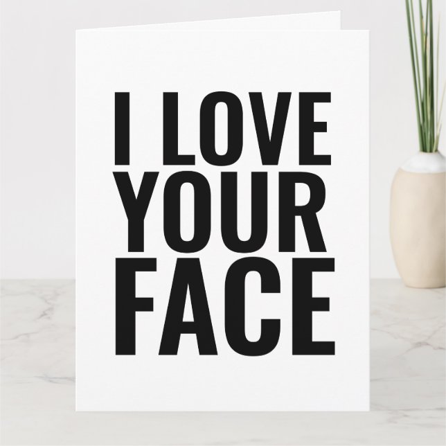 I KÄRLEK ERT ANSIKTE ROMANTIC NAUGHTY CARDS KORT (Framsida)