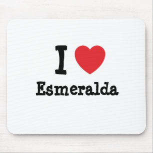 I kärlek Esmeralda hjärta T-Shirt Musmatta